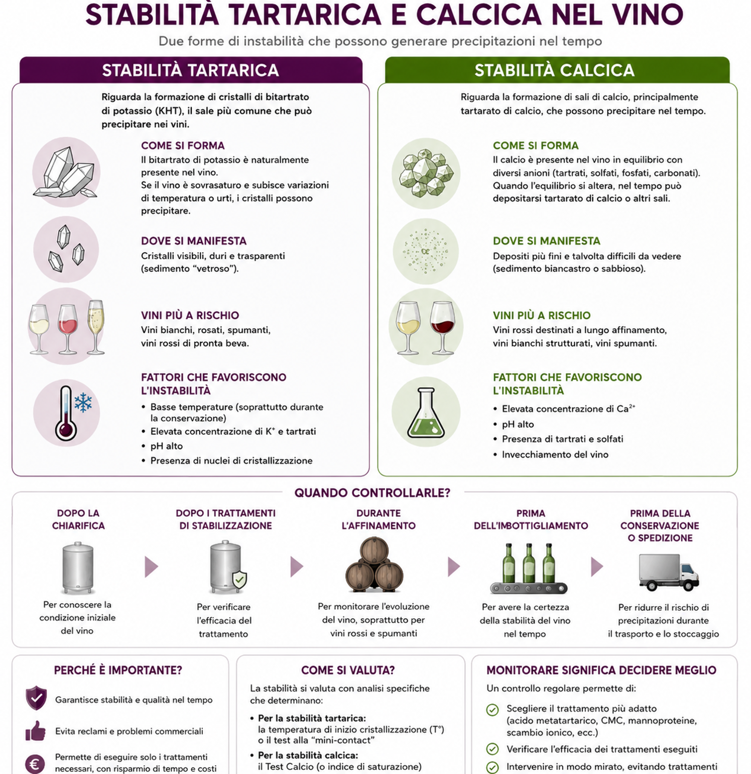 Stabilità tartarica e calcica nei vini